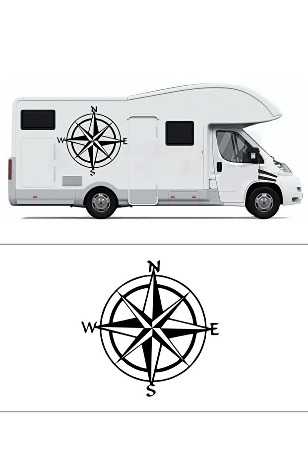 30 X 30 cm Auto Compass Off Road, Travel Car Sticker