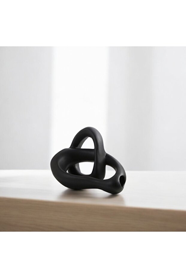 Nordic Ceramic Twist Vase Black - 6