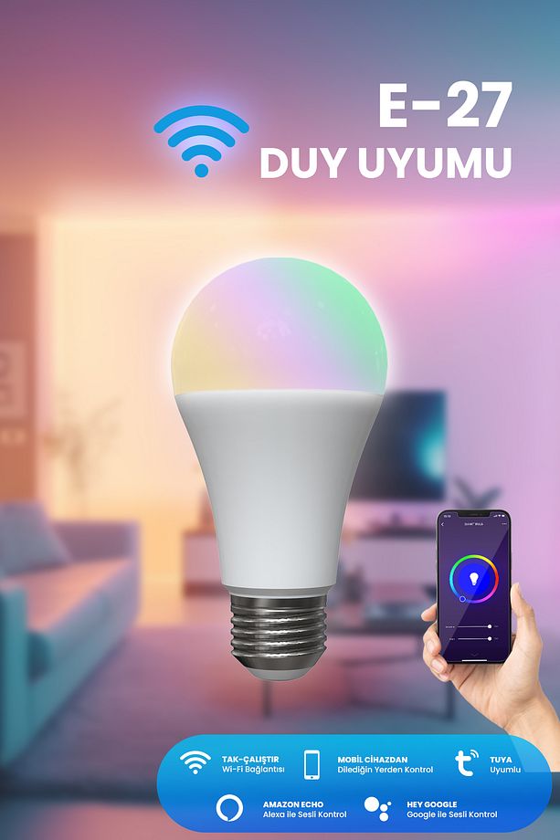 As-8229 Cw Akıllı Wifi Led Lamba Tuya Destekli 9w Ampül - 1