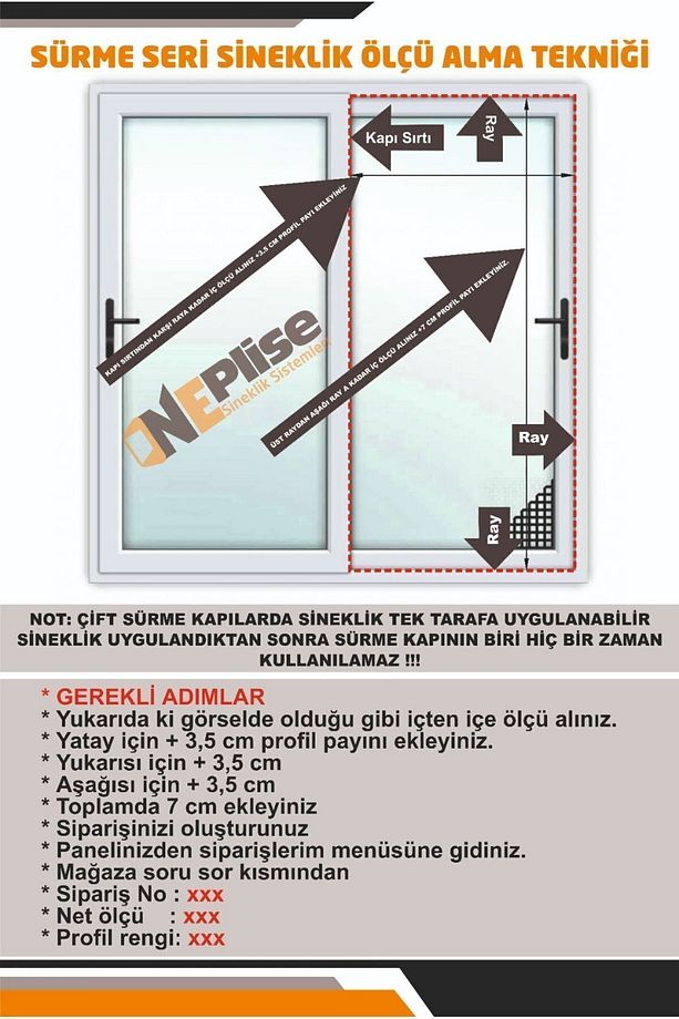 Plise Pileli Sürgülü Kapı Sinekliği ( Demir Kapı,pimapen Kapı)kapı Için Sineklik (0-100 X 0-240) - 7