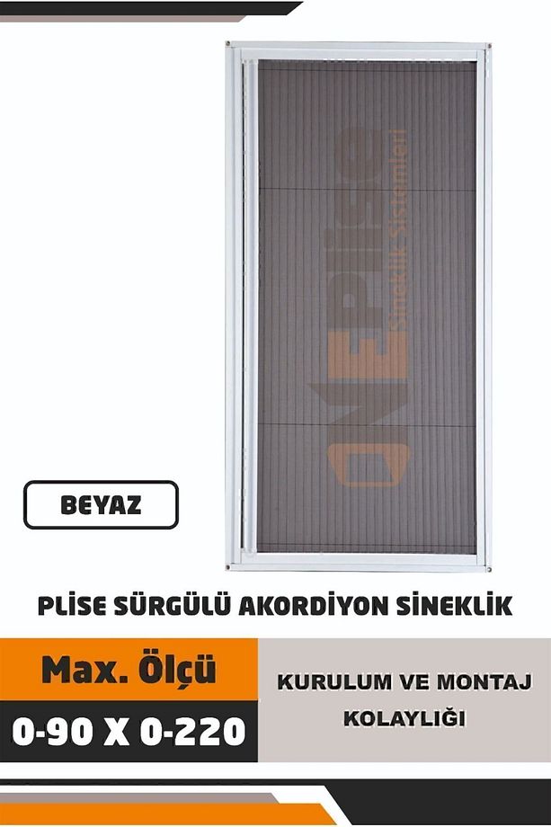 Plise Pileli Sürgülü Kapı Sinekliği Plisecim( Demir Kapı,pimapen Kapı Vs)kapı Için Sineklik - 1