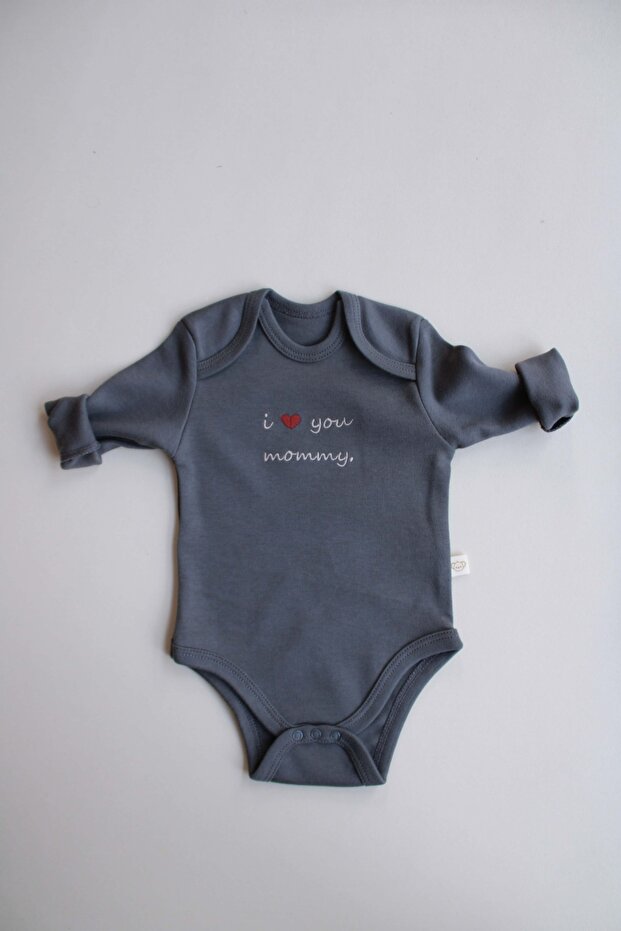 Mom Embroidered Long Sleeve Bodysuit