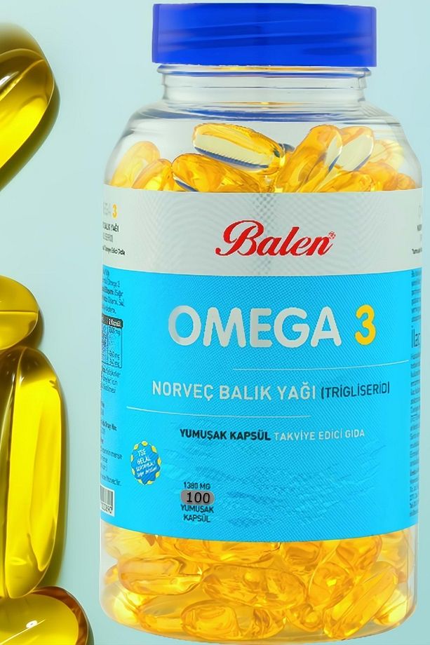 Omega 3 Norveç Balık Yağı (trigiliserid) Yumuşak Kapsül 100 adet 1380 Mg - 1