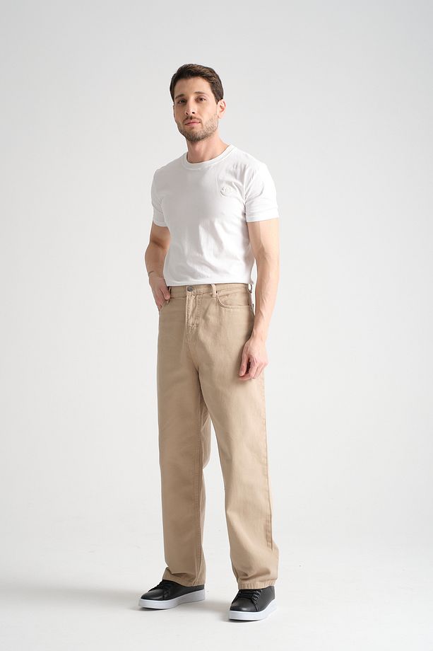 Canvas Pamuk Baggy Pantolon - 2