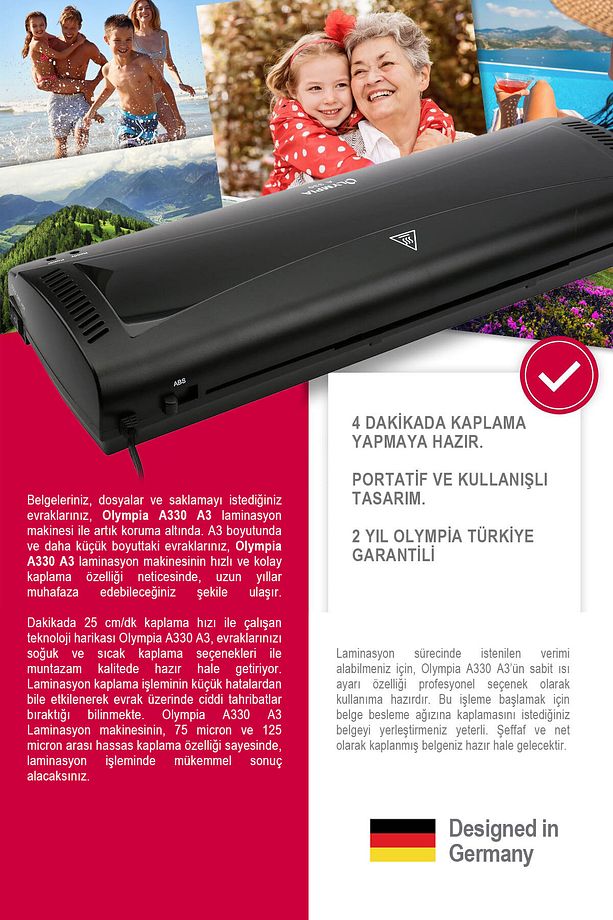 A330 Laminasyon Makinesi (A3) + 15 PVC FİLMİ - 4