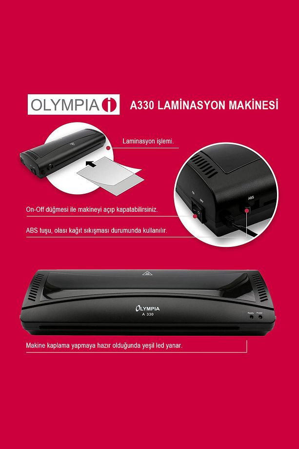A330 Laminasyon Makinesi (A3) + 15 PVC FİLMİ - 3