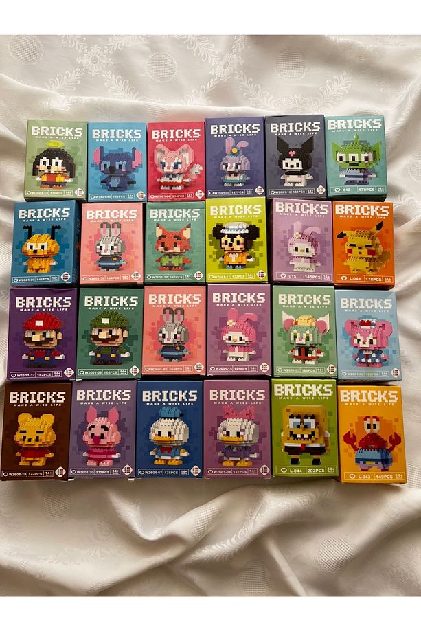 Bricks Kawaii Blok Yapı Taşı Yapboz Figür Hediyelik (RASTGELE 1 MODEL GÖNDERİLİR) - 7