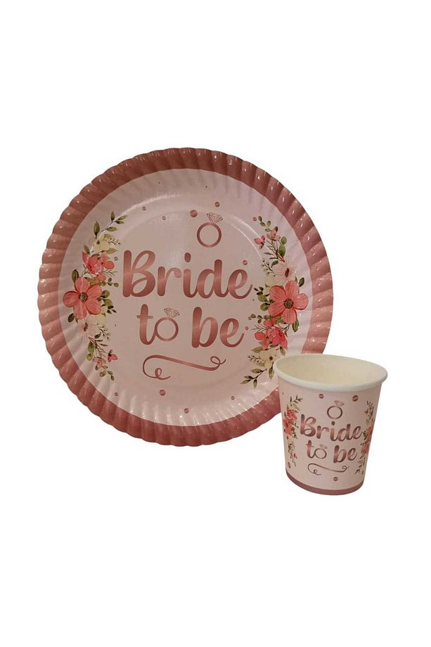 Bride To Be Konseptli Tabak Ve Bardak Seti 8 Adet - 1