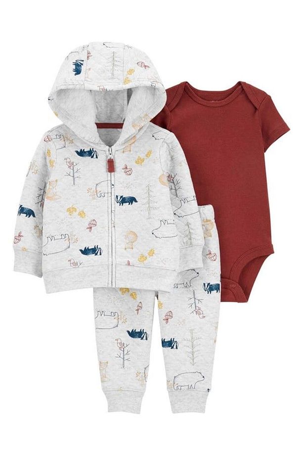 Carters Erkek Bebek Kapitone 3'lü Set - 1