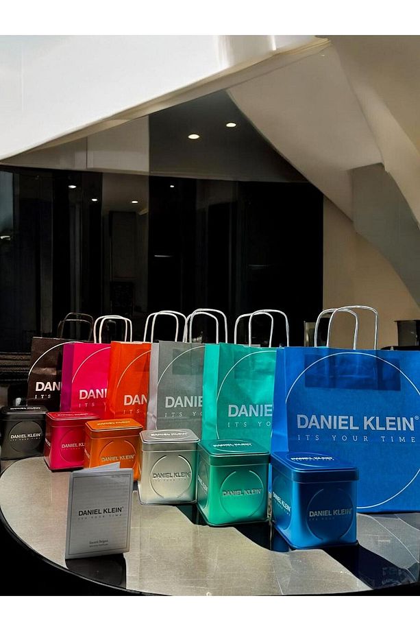KDK.1.13455-2 Daniel Klein Çelik Kordon 30 mt Suya Dayanıklı Sarı Renk Kadın Kol Saati - 4
