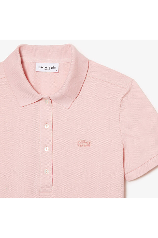 L.12.D Kadın Slim Fit Pembe Polo - 6