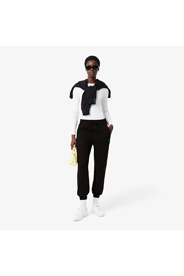 Kadın Tapered Fit Siyah Eşofman Altı - 5