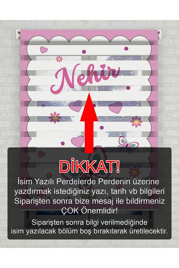 Suluboya ve Çiçekler Baskılı Zebra Perde - Gece Gündüz - Salon Perdesi, Mutfak Perdesi - 5