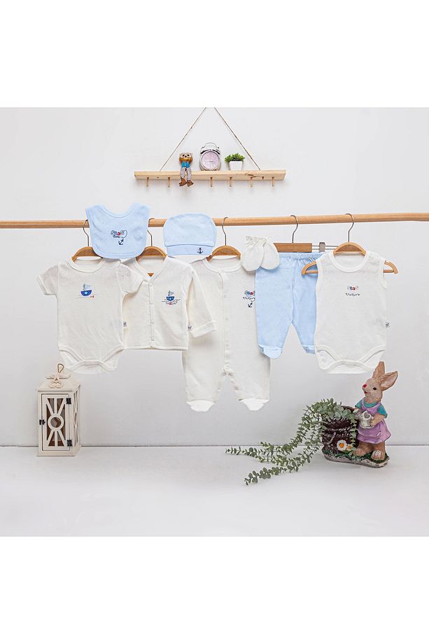 Gemili Jakarlı Erkek 8 Li Zıbın Set - 1