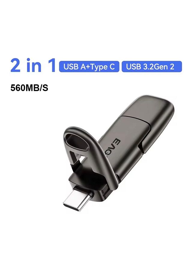 SU50  256Gb.Yüksek Hızlı 560Mbs Type-C Ve Usb 3.2 Flash Bellek İphone 15/16 Type-C Girişli Tüm TLF. - 8