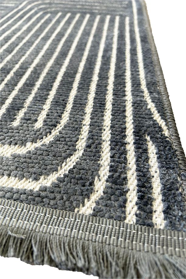 Şönil Kilim İskandinav Desenli Modern Yumuşak Dekoratif Kolay Temizlenebilir Salon Antre Halısı - 3