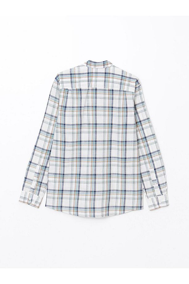 LCWAIKIKI Classic Regular Fit Uzun Kollu Ekose Poplin Erkek Gömlek - 6