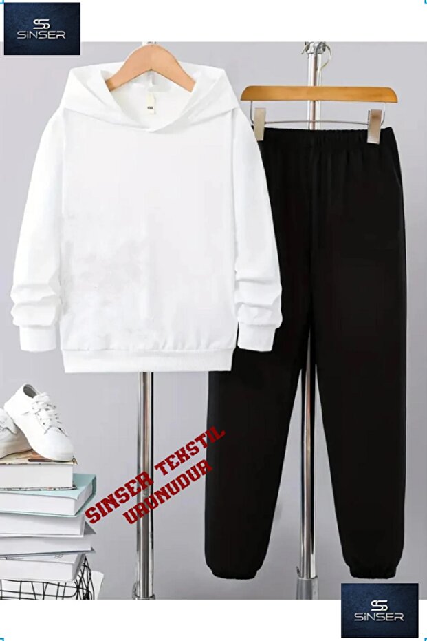 Hooded Children's "Sade Mdel" Unprinted Tracksuit Set