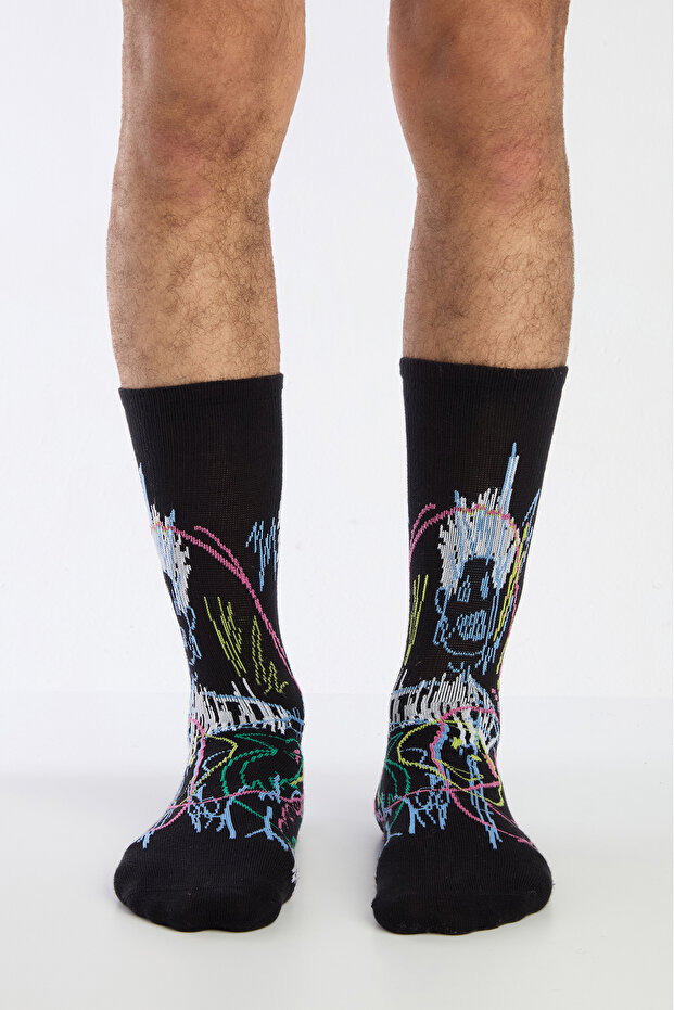 Just Scribble - جوارب بنمط رسم - 2