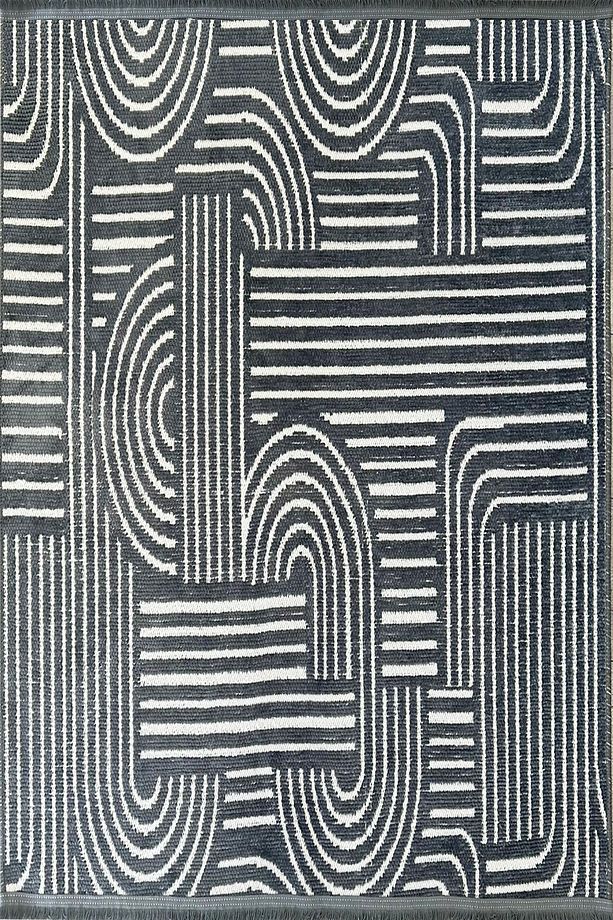 Şönil Kilim İskandinav Desenli Modern Yumuşak Dekoratif Kolay Temizlenebilir Salon Antre Halısı - 6