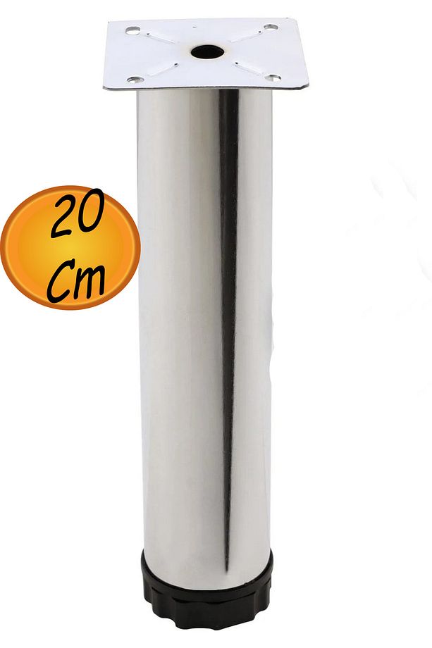 Hobit Ayarlanabilir Metal 20 Cm Krom Mobilya Kanepe Koltuk Baza Yükseltici Destek Ayağı Ayakları. - 1