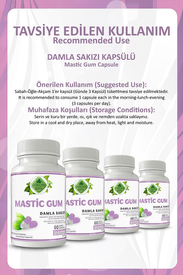 Mastic Gumm ( Damla Sakız ) Kapsül 60 Adet - 5