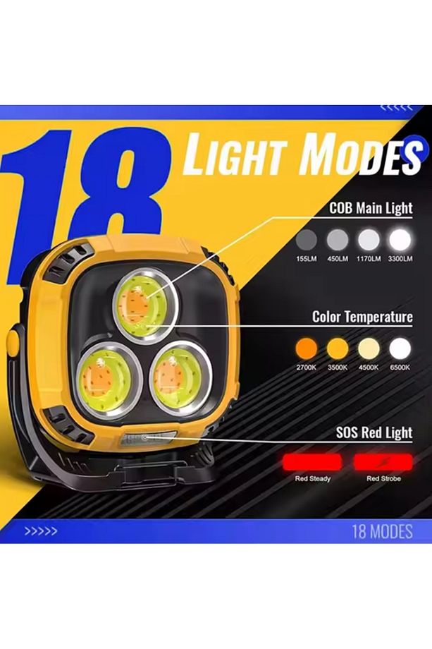W894 105cm Ayaklı 18 Mod 50 Watt Projektör - Çalışma Lambası - 5