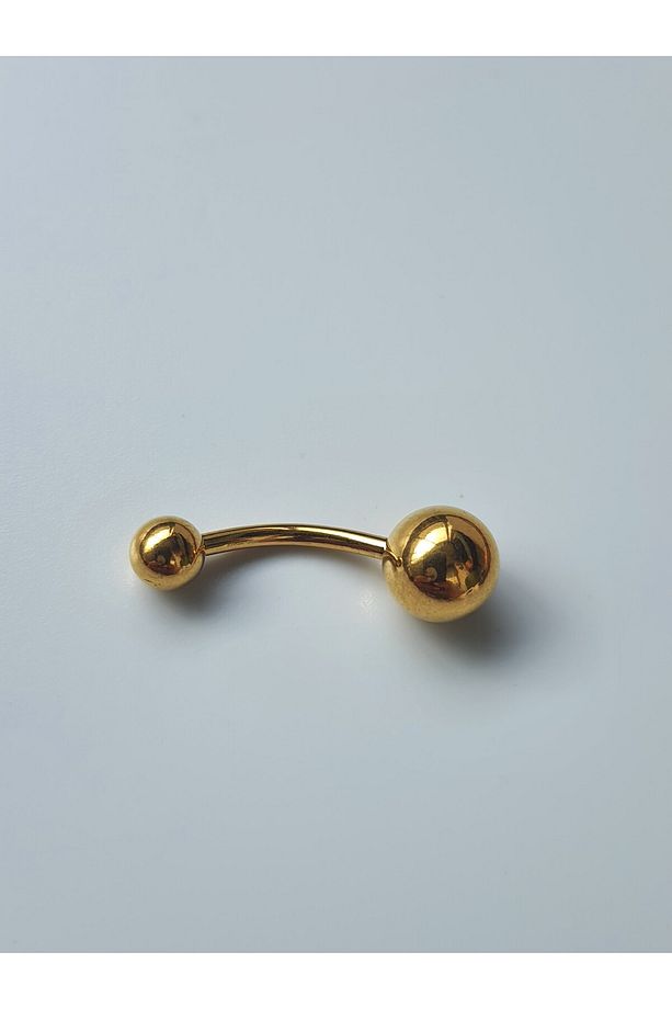 Düz Model Çelik  Göbek Piercing - 6