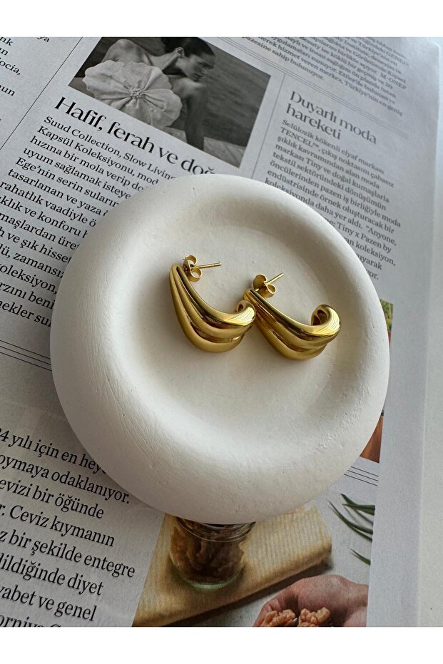 316 L Gold Çelik Küpe