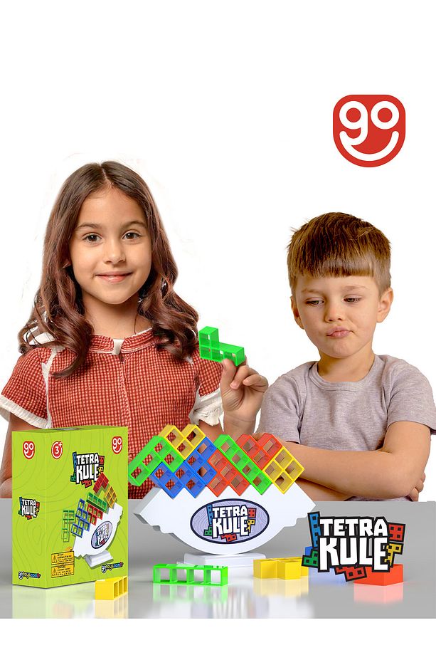 Tetra Kule Denge Oyuncağı Eğitici Kutu Oyuncak Tetris Kule Tetra Tower - 2