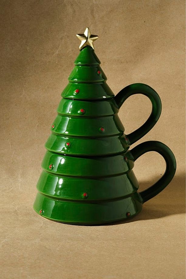 New Year Yılbaşı Ağacı Kupa Seti 400 ml - 1