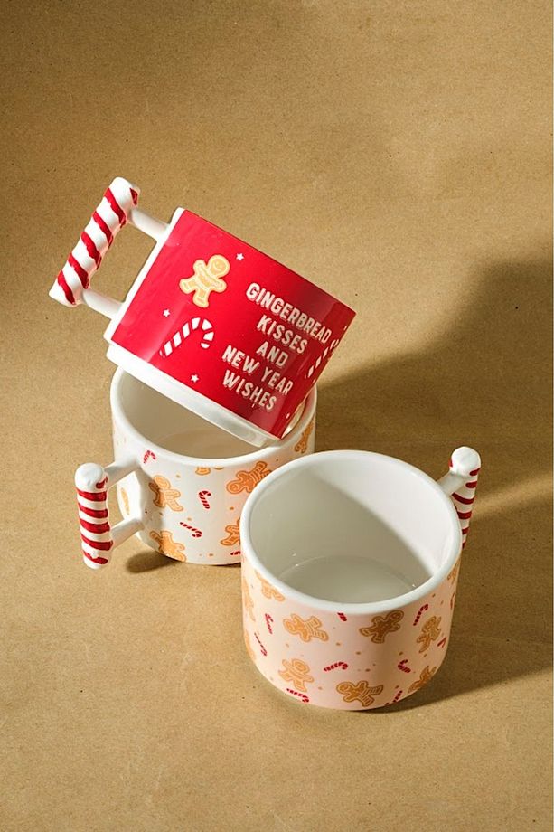 New Year Yılbaşı Kurabiye Adam Kupa Seti 400 ml - 2
