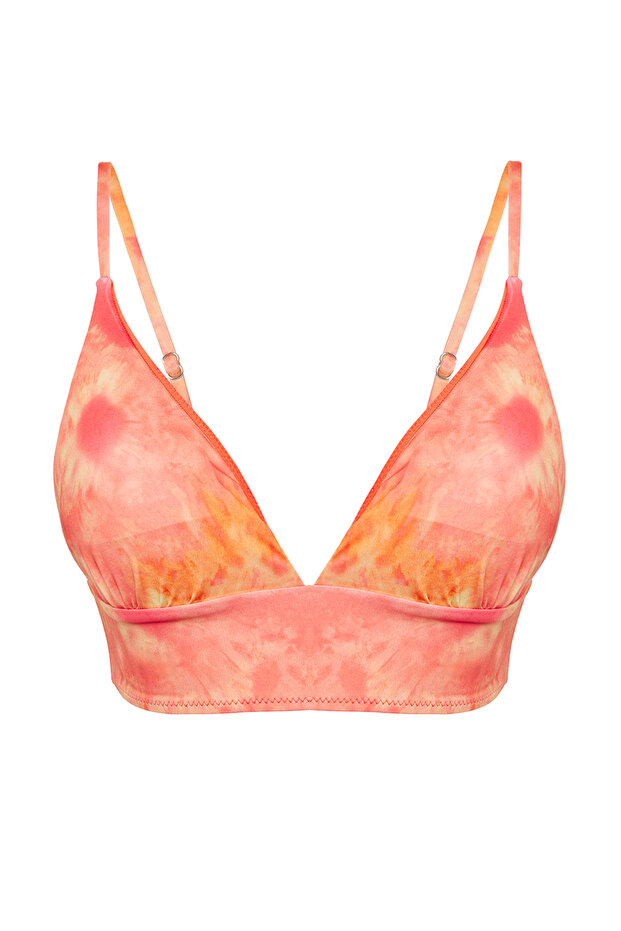 Batik Desenli Üçgen Kaplı Bikini Üstü TBESS21BU0343 - 6
