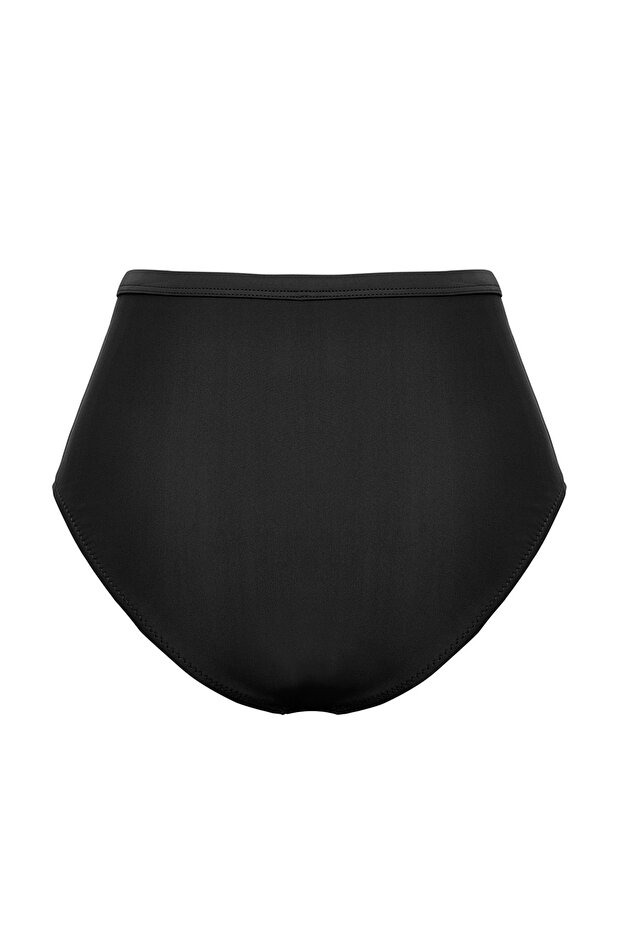 Siyah Hipster Yüksek Bel Bikini Altı TBESS25BA00017 - 7