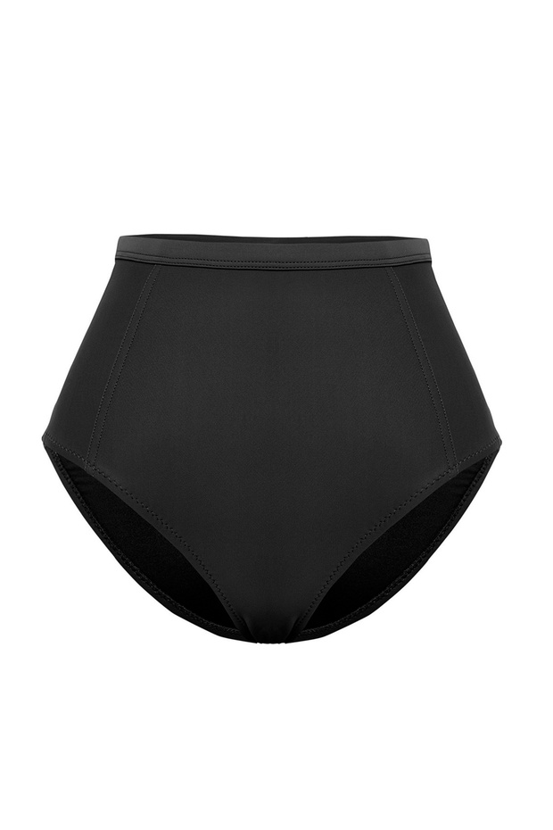 Siyah Hipster Yüksek Bel Bikini Altı TBESS25BA00017 - 6