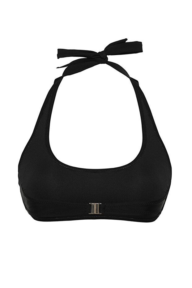 Siyah Bralette Kaplı Bikini Üstü TBESS25BU00041 - 8