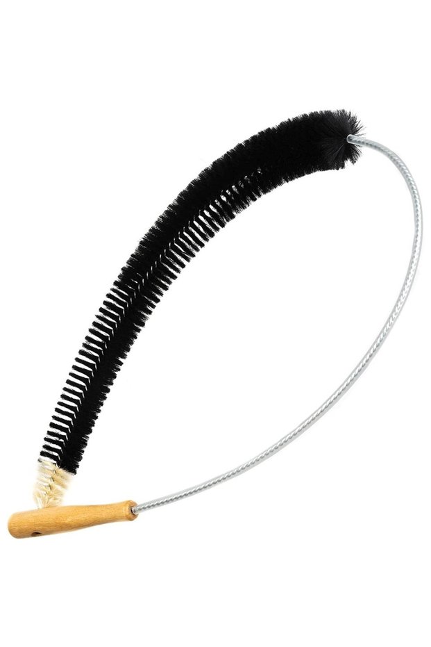 Black Radiator brush - 120 cm - Radiator brush with goat hair bristles - Ideal for cleaning flat rad