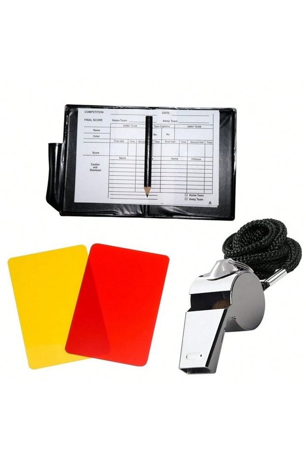 Soccer Kit Soccer Kit - Metal Whistle with Referee Cards Set, Referee Cards for Soccer Football, Ide