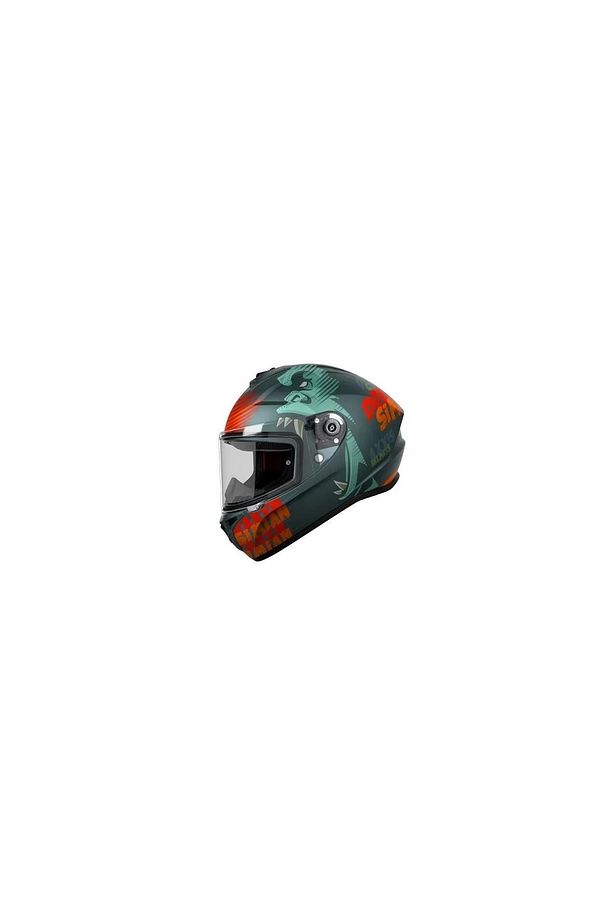 Draken SIMIAN B4 MATT FLUOR ORANGE. ''2 Vizörlü'' + Matt Motosiklet Kapalı Kask - 3