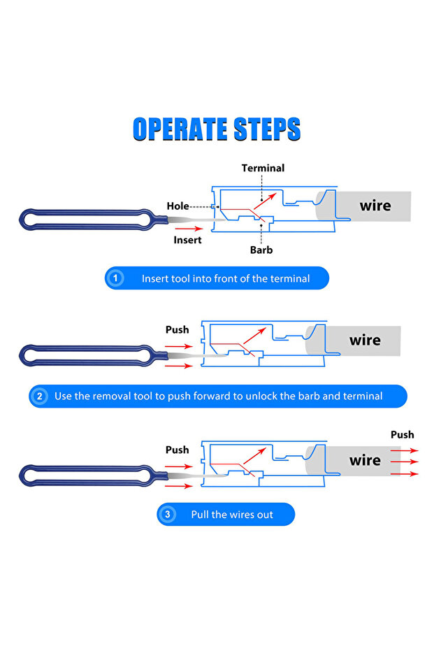 36Pcs Terminal Removal Tool Kit Depinning Tool Electrical Connector Pin Removal Car Optional Wire... - 6