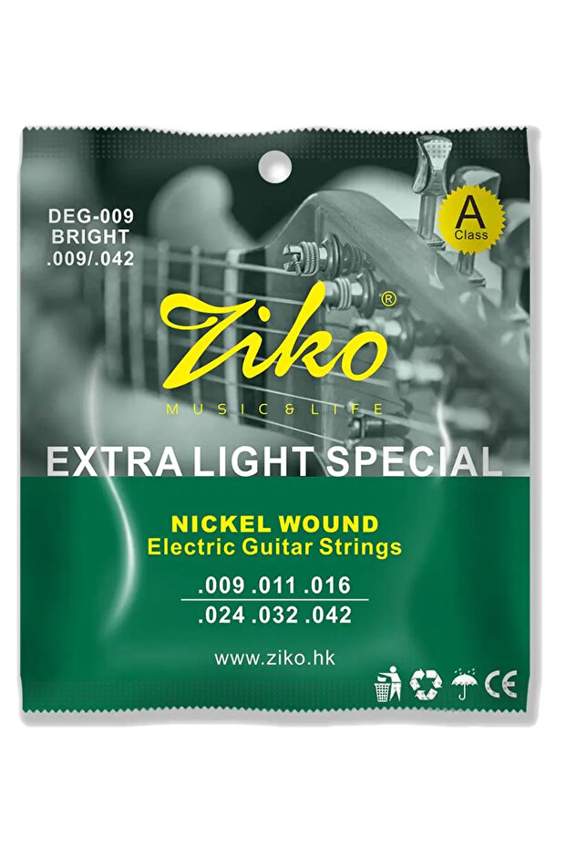 أوتار جيتار كهربائي من ZIKO DEG-009 أوتار نيكل DEG-009 أوتار احترافية عالية الجودة مناسبة