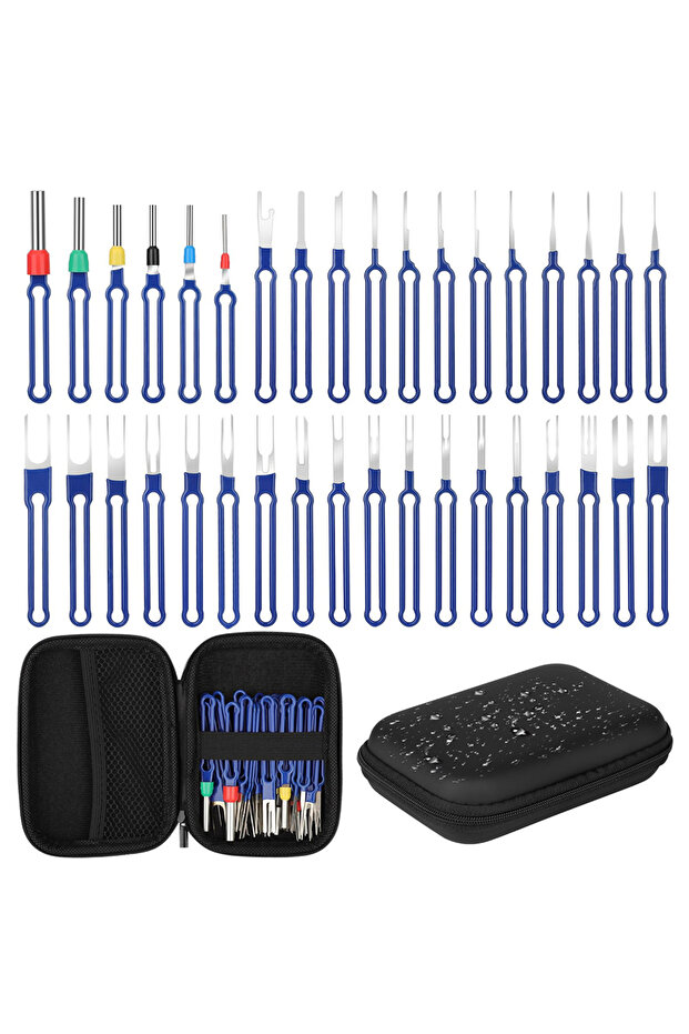 36Pcs Terminal Removal Tool Kit Depinning Tool Electrical Connector Pin Removal Car Optional Wire... - 1