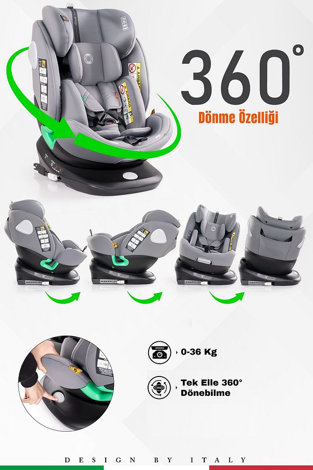 Tronfix 360 Derece Dönebilen 0-36 Kg Isofixli I-size Oto Koltuğu - 2