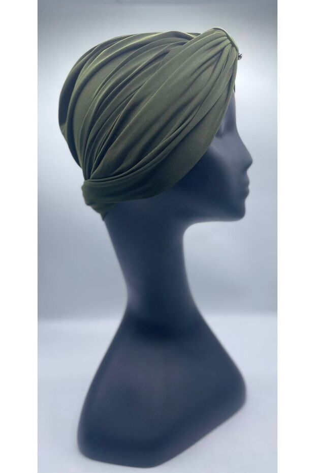 İncili Dolama Bone - Haki - 3