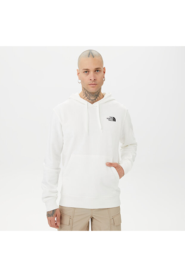 Seasonal Graphic Hoodie Men's White Sweatshirt