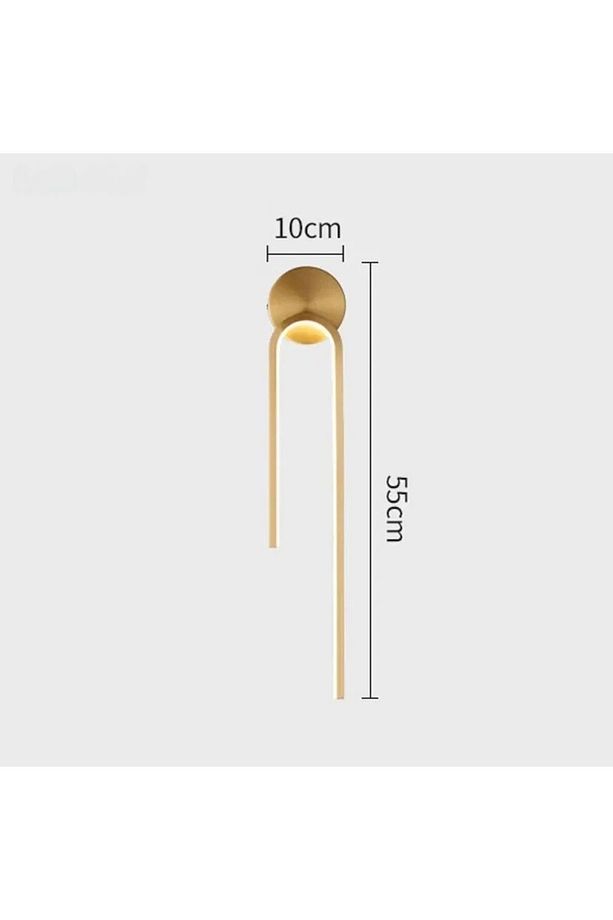 Modern Tekli Gold Kablosuz Led Pilli Aplik Duvar Aplik Ve Iç Mekan Aplik - 2