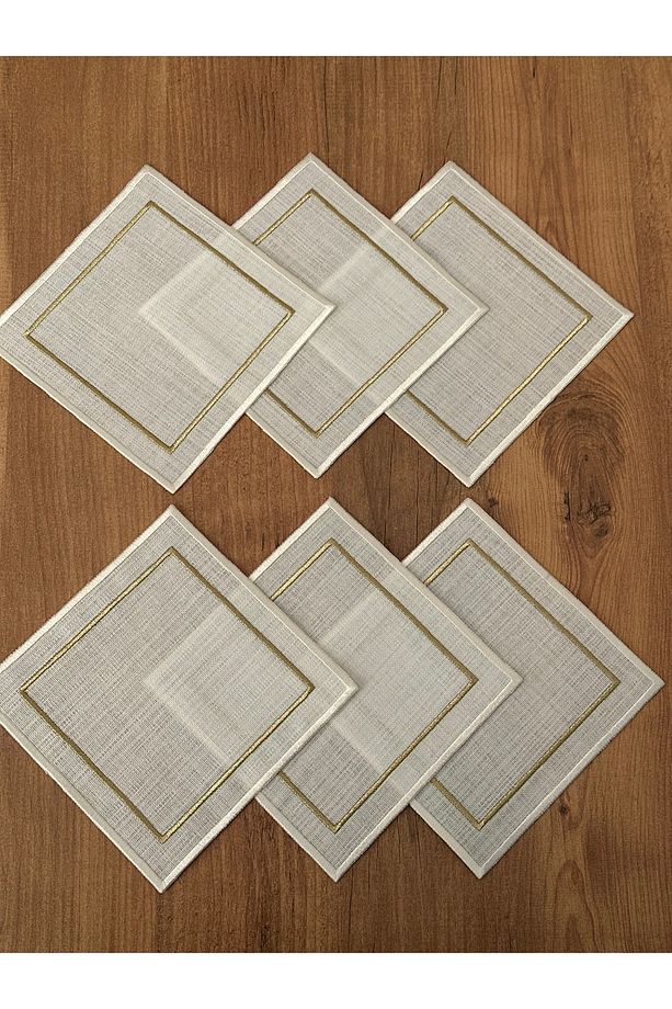 Sibelarthome 6 adet kahve sunum, kokteyl peçetesi - 1