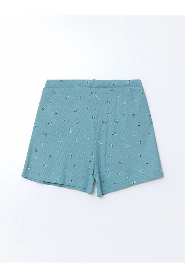 LCW DREAM  U Yaka Çiçekli Kadın Şortlu Pijama Takım - 5