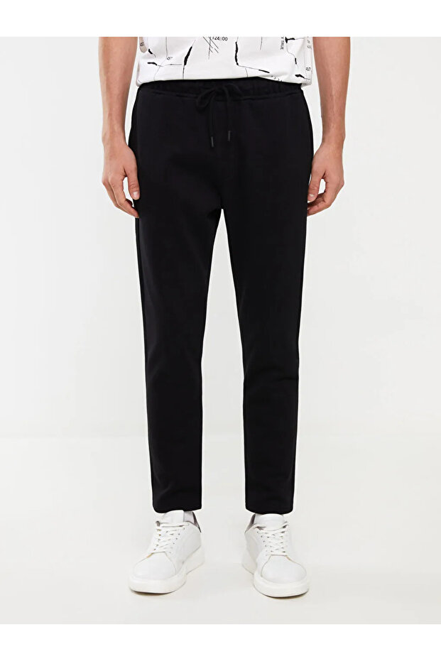 LCW Casual Siyah Slim Fit Erkek Kalın Eşofman Altı - 3