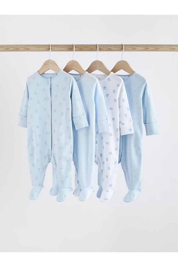 Bebek Pijama Uyku Tulumu 0-3 Yaş Kaydırmaz Tabanlı Organik %100 Pamuklu Bebek Uyku Tulumu - 2